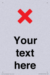 Custom plain background, red cross sign